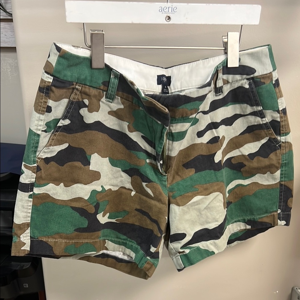 J. Crew Cargo Shorts Green and Brown Camouflage